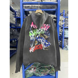 Saint m hoodie spring & fall s.m maria landscape pattern pullover hooded sweatshirt