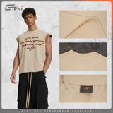 Etai men's clothing color block tank top pure cotton short sleeve men's t-shirt streetwear brand loose crew neck rolled hem vest