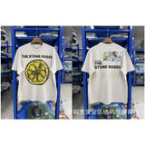 saint m t shirts  s.m cartoon print crew neck pullover short sleeve top - wholesale