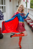 Women Latex Dress Super Girl Costume cosplay