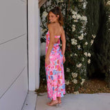 Women's dress - standalone store, us & european export, cross-border e-commerce, summer bandeau sleeveless printed slim-fit sexy dress