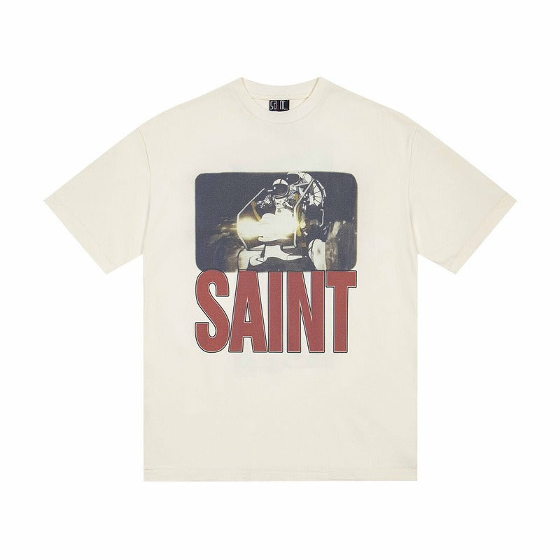 saint m t shirts  s.m. astronaut graphic crew neck short sleeve tee