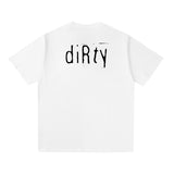 saint m t shirts  s.m cartoon letter graphic crew neck pullover short sleeve t-shirt - wholesale