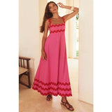 Women's dress - cross-border amazon - european & american fashion - high-end spring/summer - spaghetti strap maxi dress - printed long dress - women's