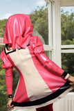 Women Pink White Latex Dress Anime Nurse