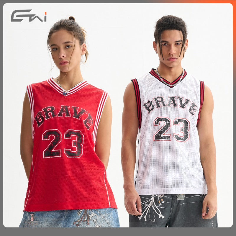 Etai men's apparel high-quality color block ribbed jersey sports tank top - men's loose fit mesh breathable short sleeve