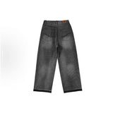 Saint m t pants spring/autumn s.m distressed ripped letter logo straight-leg jeans