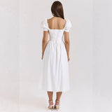 Women's dress - cross-border spring/summer amazon fashion: european & american style, artistic french-inspired, fresh print, trendy women's apparel