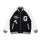 Etai men's clothing unisex oversized baseball jacket - casual couple's style with color block embroidery