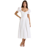 Women's dress - cross-border spring/summer amazon fashion: european & american style, artistic french-inspired, fresh print, trendy women's apparel