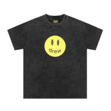Drew house t-shirt - spring/summer collection - d@ew - moisture-wicking, distressed smiley face graphic, crew neck, pullover, short sleeve - wholesale single piece