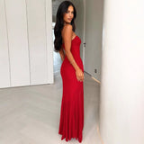 Women's summer dress - european & american style - amazon wish - cocktail party & banquet - sexy & alluring - off-the-shoulder bandeau - sheer mesh maxi dress
