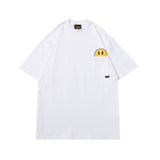 Drew house t-shirt - spring/summer collection - d@ew pocket smiley face graphic crew neck pullover short sleeve - wholesale single piece