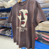 saint m t shirts  s.m vintage portrait graphic crew neck short sleeve top - wholesale