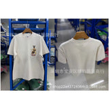 saint m t shirts  s.m cartoon print crew neck pullover short sleeve top - wholesale