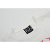 saint m t shirts  s.m. character & floral print crew neck pullover short sleeve top - wholesale
