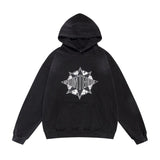 Saint m hoodie - autumn/winter s.m basic tear letter graphic pullover hoodie - wholesale single piece