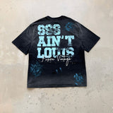 saint m t shirts  s.m street graffiti style crew neck pullover short sleeve t-shirt - wholesale