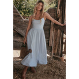 Women's dress - export quality, amazon style, long summer dress, cross-border sexy backless cami, gentle style dress for women