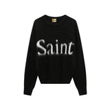 Saint m t sweater - autumn/winter s.m letter series pattern knitted crewneck pullover sweater - wholesale