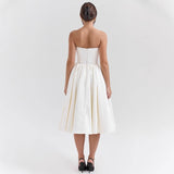 Women's dress: european and american style sexy bandeau dress - summer sweet & spicy hot girl skirt - high-end open back midi dress for export