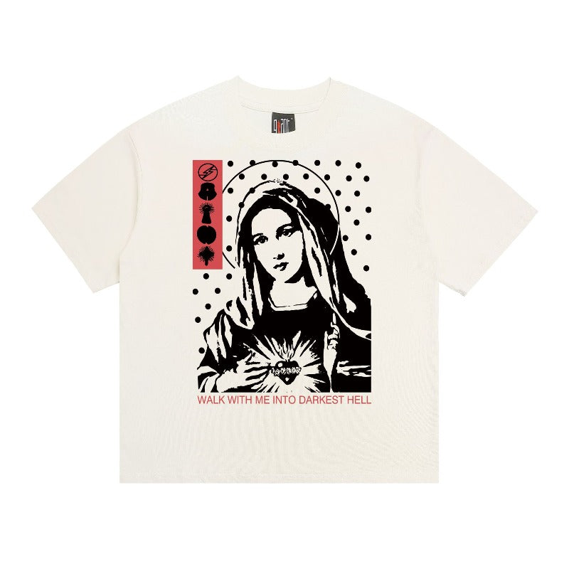 saint m t shirts  s.m vintage high street casual crew neck pullover short sleeve tee - wholesale