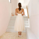 Women's dress - cross-border fashion: european & american spring/summer high-end tulle turtleneck casual halter dress