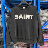 Saint m hoodie - autumn/winter s.m washed & distressed collection - crewneck pullover sweatshirt - wholesale