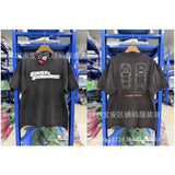 saint m t shirts  s.m cartoon print crew neck pullover short sleeve top - wholesale