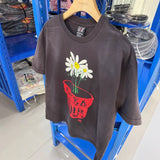 saint m t shirts  s.m daisy print crew neck pullover short sleeve top