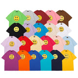 Drew house t-shirt - spring/summer collection - d@ew smiley face letter print crew neck pullover short sleeve - wholesale single piece