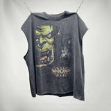 saint m t shirts  s.m warcraft graphic crewneck pullover tank top - wholesale