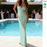 Women's dress - bestselling sexy spaghetti strap backless bodycon sequin maxi dress for women - perfect for independent stores, aliexpress, and amazon