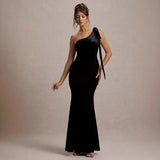 Women's dress - cross-border spring/summer export - solid color casual sexy one-shoulder comfortable slim-fit sleeveless bodycon dress