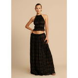 Women's dress: spring/summer european and american fashion sexy backless halter tie-up lace vest long dress set