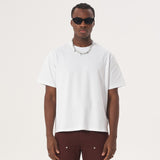Etai short and wide pure cotton trendy men's t-shirt with printed logo american boxy fit short-sleeved men's t-shirt