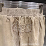 Drew house pants spring/summer d@ew embroidered letter corduroy casual loose shorts