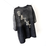saint m t shirts  s.m little angel letter graphic crew neck short sleeve top