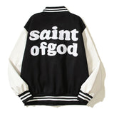 Saint m t jackets - spring/autumn s.m. letter patch baseball jacket - wholesale single piece
