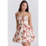Women's dress: european and american amazon summer hot girl style - spaghetti strap, slim fit, backless, princess-style puffy skirt, elegant dress for women