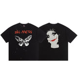 saint m t shirts  s.m vintage washed distressed crew neck pullover short sleeve top - wholesale