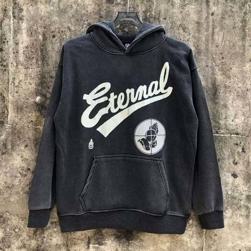 Saint m hoodie - autumn/winter s.m palm letter graphic pullover hoodie - wholesale single piece