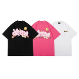 Drew house t-shirt - spring/summer d@ew cartoon-themed small print crew neck pullover short sleeve