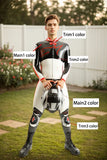 Man Latex Catsuits MotoGP Biker with Codpiece