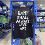 saint m t shirts  s.m skull letter graphic crew neck pullover short sleeve t-shirt - wholesale