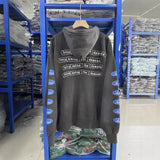 Saint m hoodie spring & fall s.m destroyed distressed retro hoodie sweatshirt