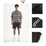 Etai men's clothing high-quality big pocket trendy men's casual shorts retro washed split hem cotton shorts