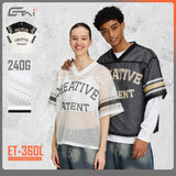 Etai men's apparel trendy v-neck mesh cropped jersey t-shirt for men and teens - sporty boxy fit short sleeve tee