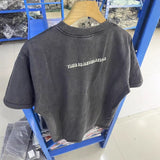 saint m t shirts  s.m letter print crew neck pullover short sleeve top - wholesale