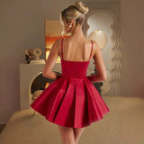 Women's summer dress: european and american style solid color silk sexy elegance pure desire bustier corset waist halter dress